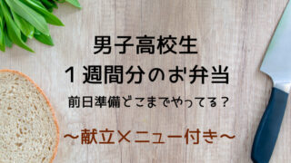 男子高校生１週間分のお弁当