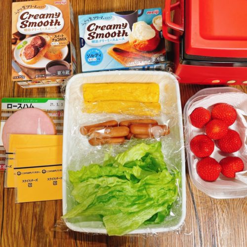 くるくるサンドイッチの食材