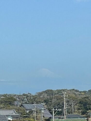 御前崎灯台から見えた富士山