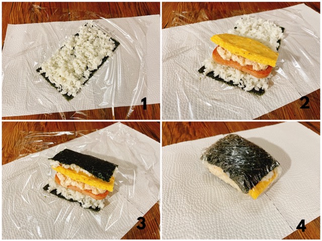 おにぎらずスパムおにぎり作り方