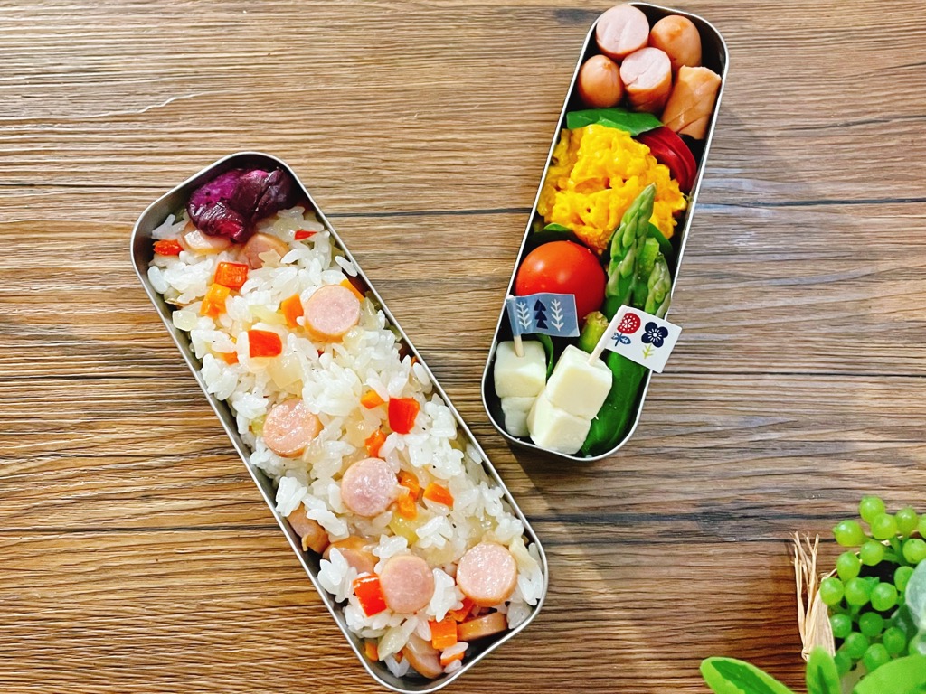 朝火を使わないピラフ弁当